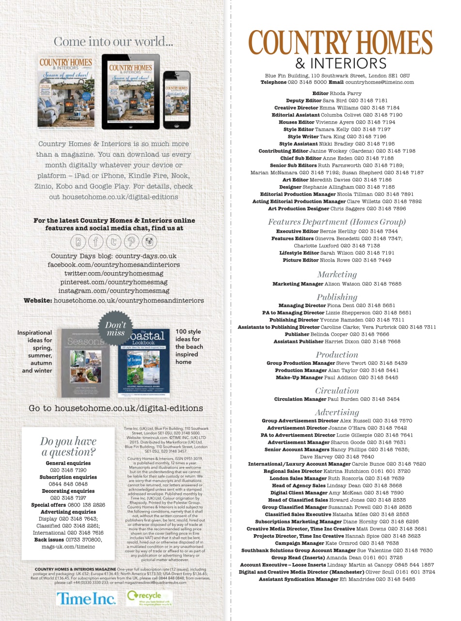 Country Homes & Interiors Preview Pages