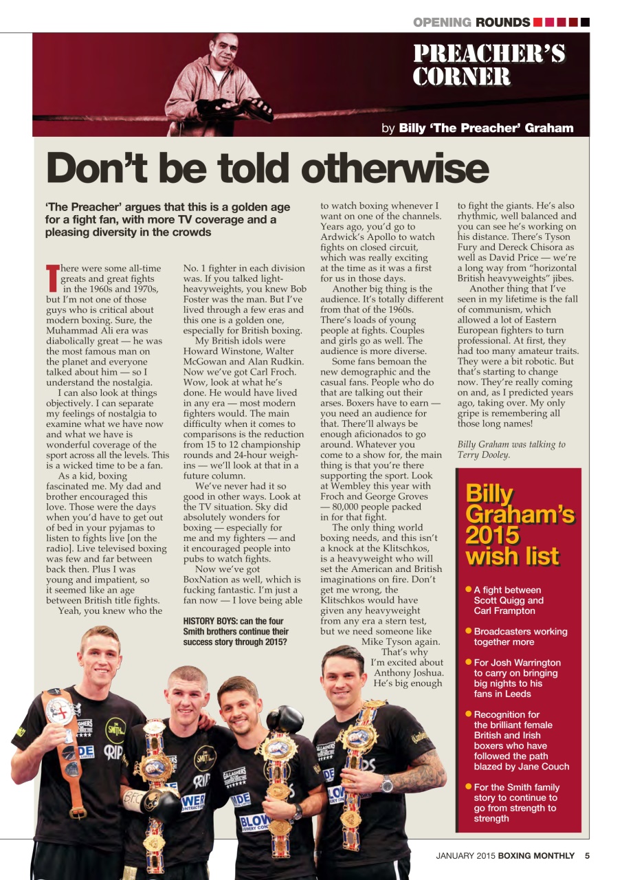 Boxing Monthly Preview Pages