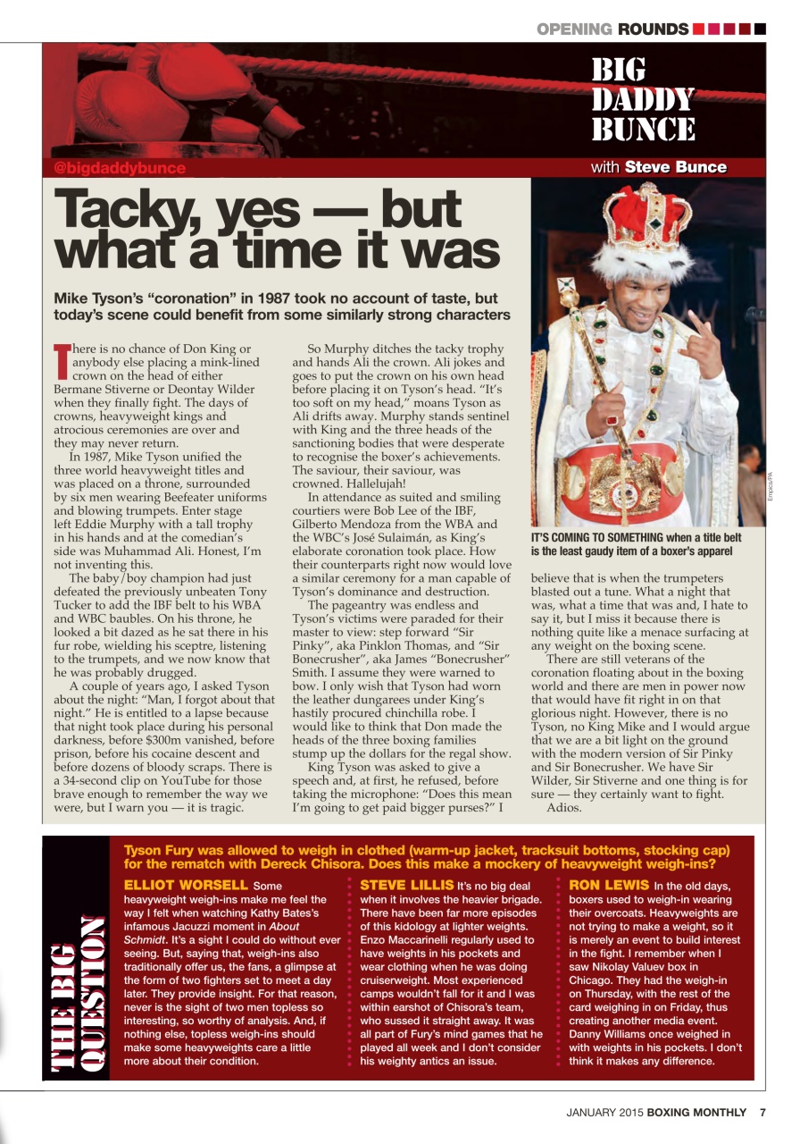 Boxing Monthly Preview Pages