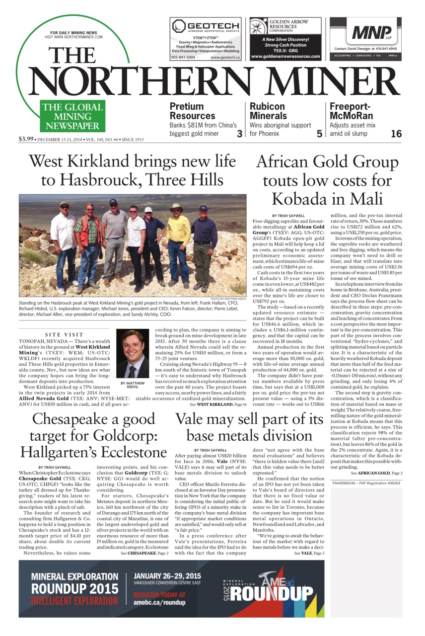 The Northern Miner Preview Pages