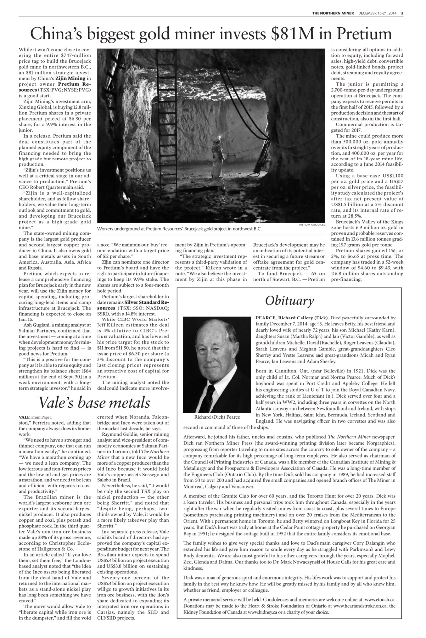 The Northern Miner Preview Pages