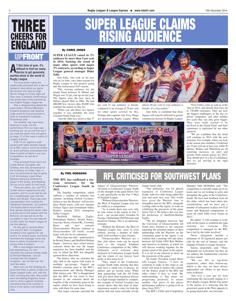 League Express Preview Pages