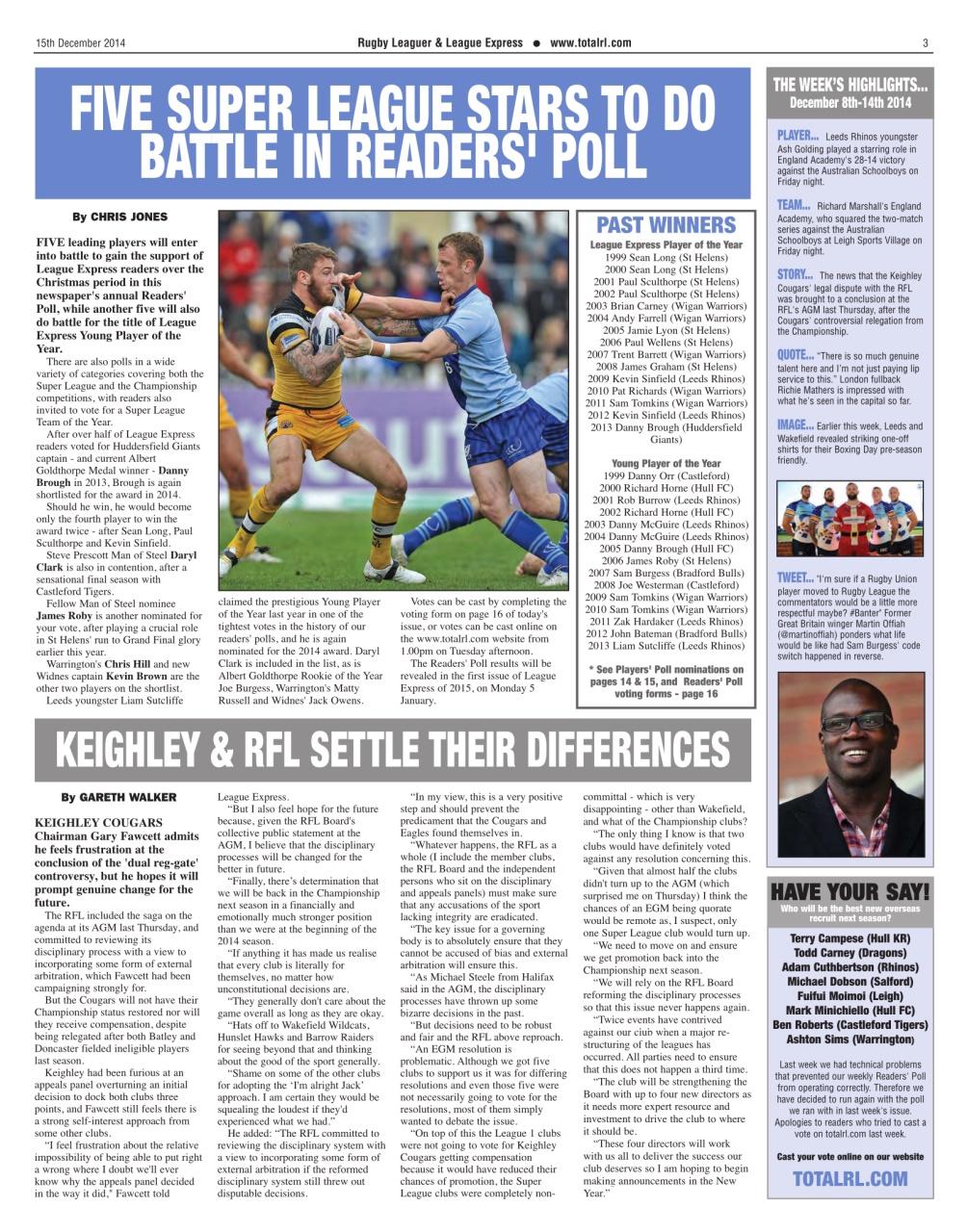 League Express Preview Pages