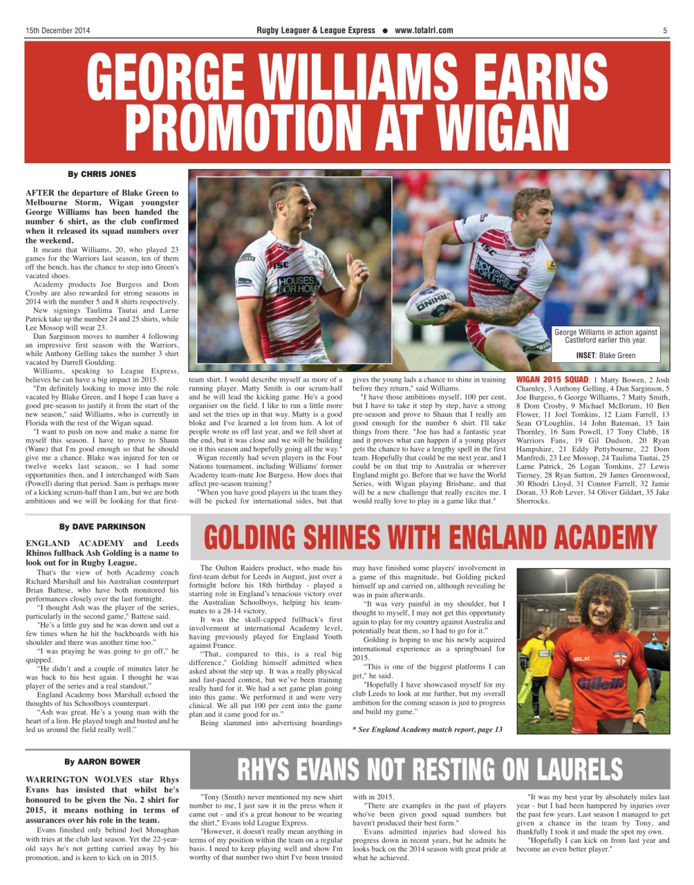 League Express Preview Pages