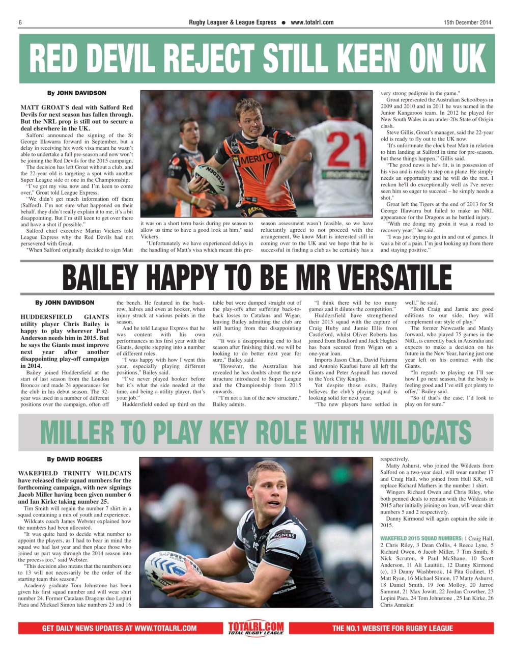 League Express Preview Pages