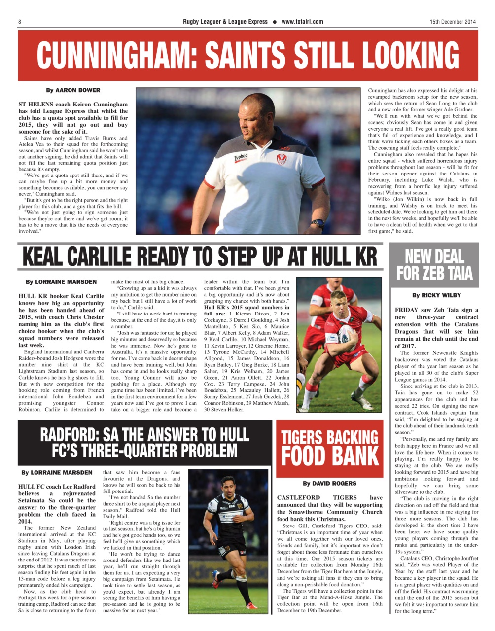 League Express Preview Pages