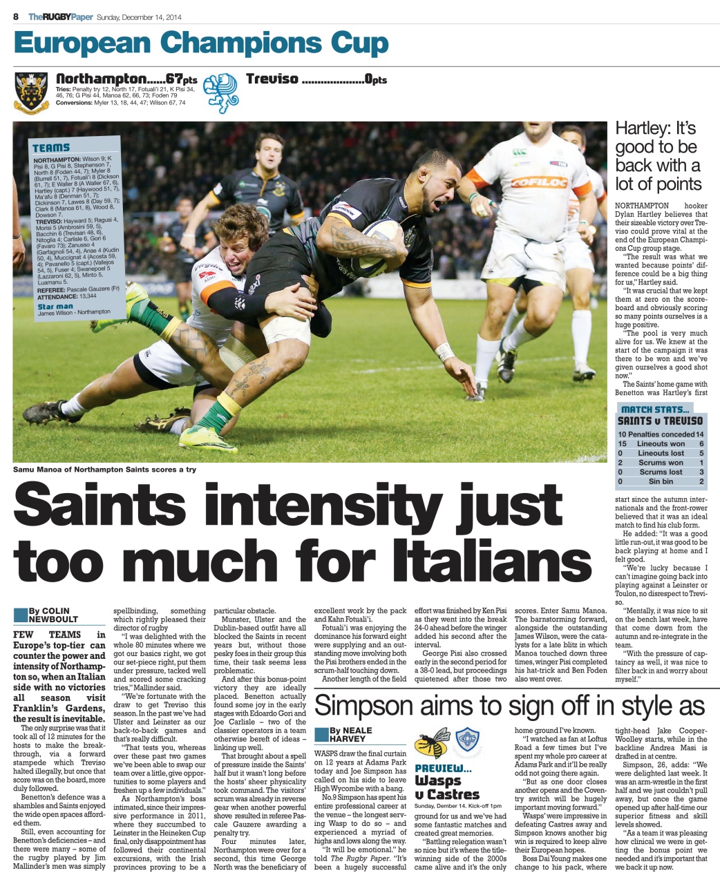The Rugby Paper Preview Pages
