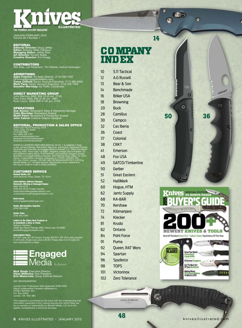 Knives Illustrated Preview Pages