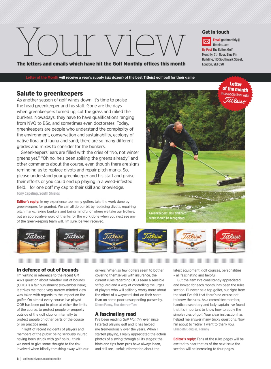 Golf Monthly Preview Pages