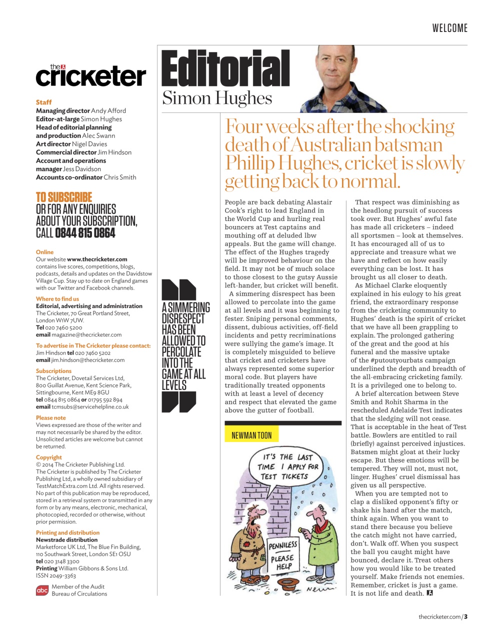The Cricketer Magazine Preview Pages