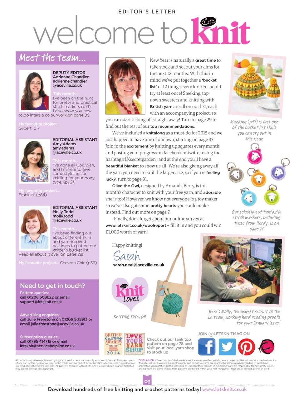 Let's Knit Preview Pages