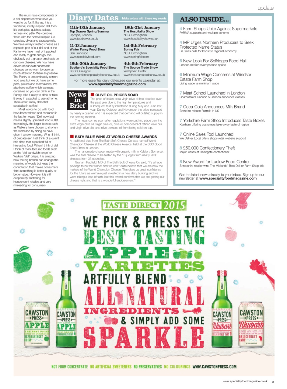 Speciality Food Preview Pages