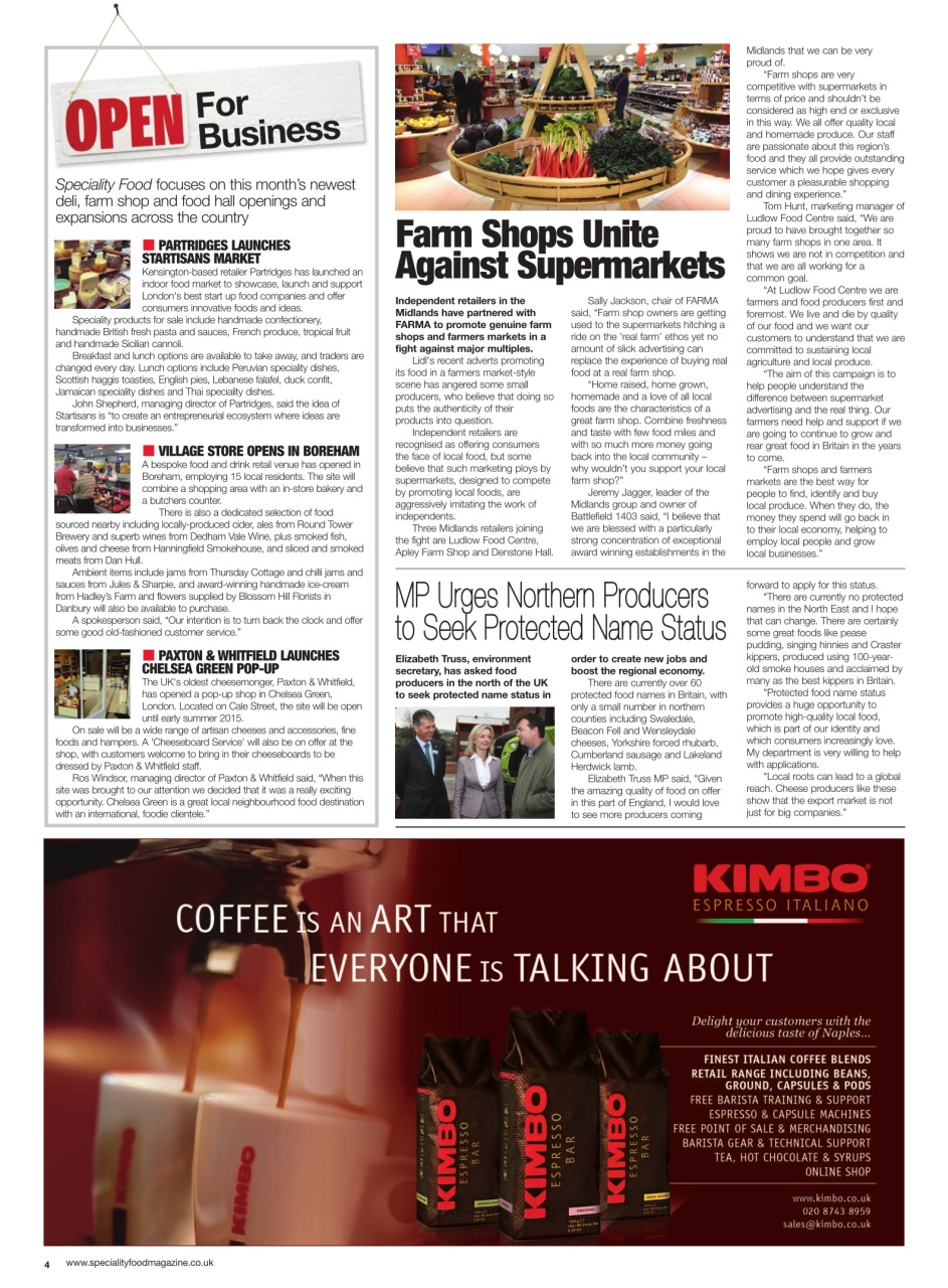Speciality Food Preview Pages