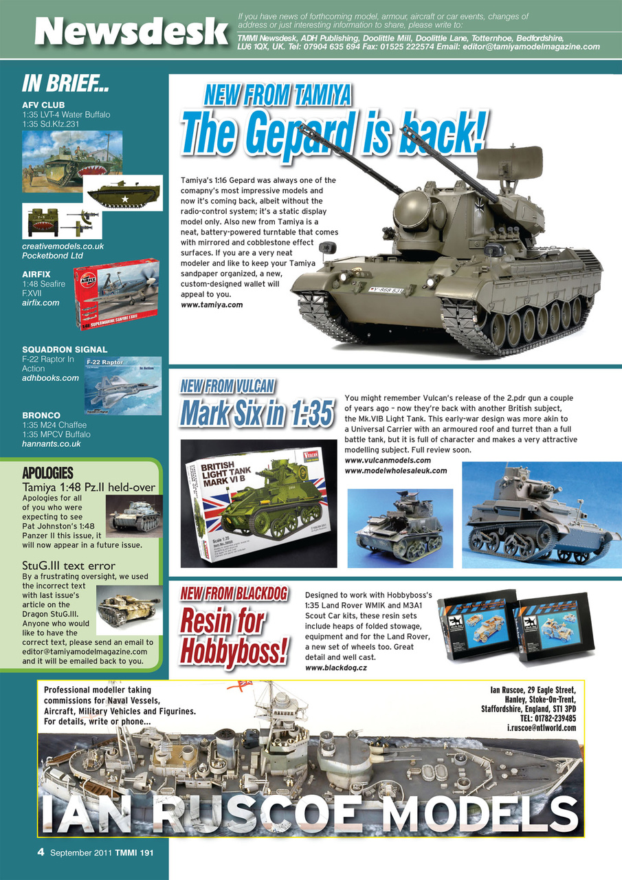 Tamiya Model Magazine Preview Pages