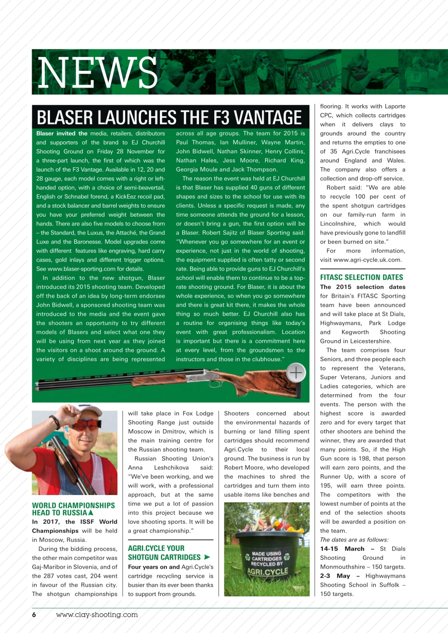 Clay Shooting Preview Pages
