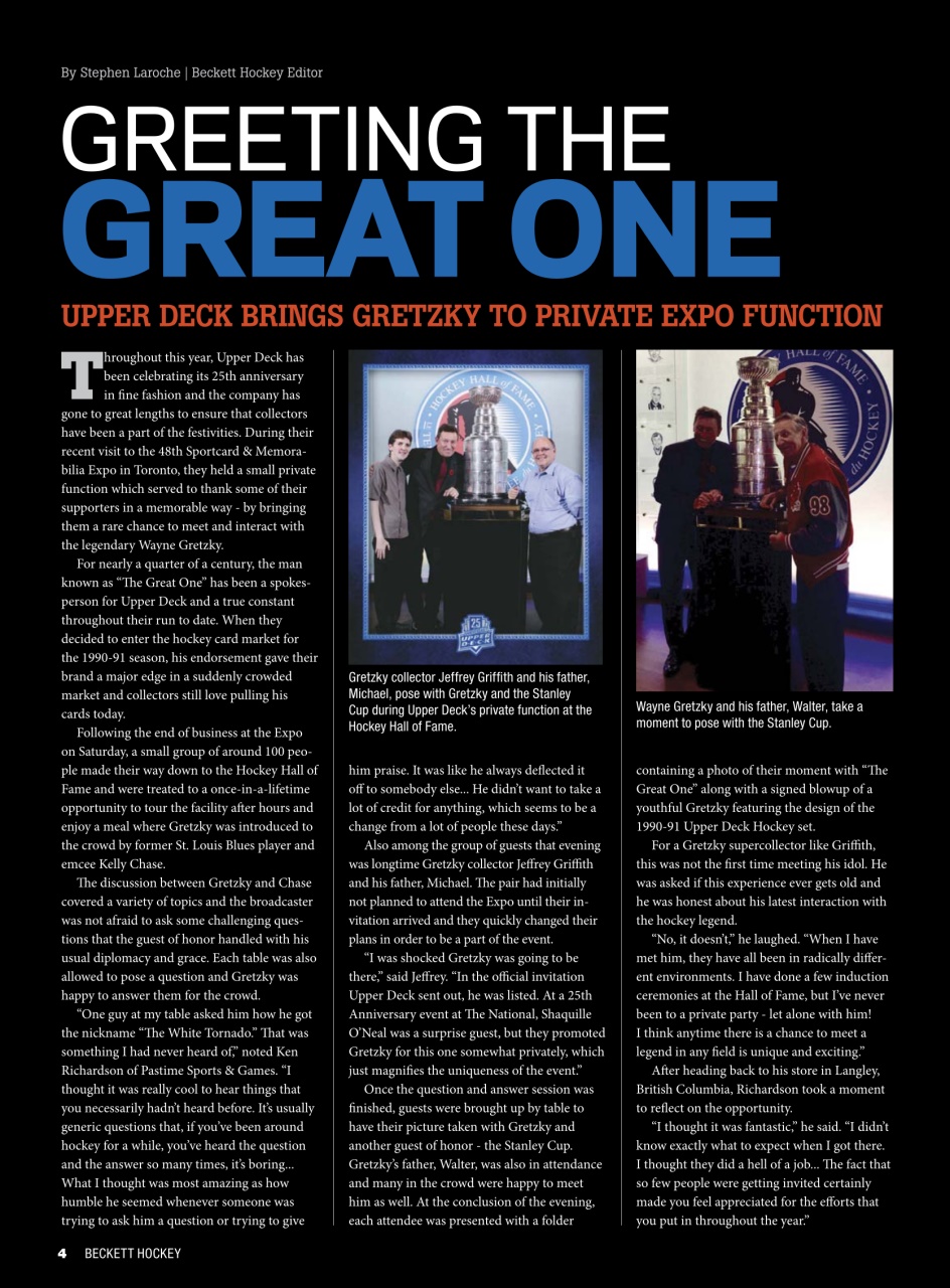 Beckett Hockey Magazine Preview Pages