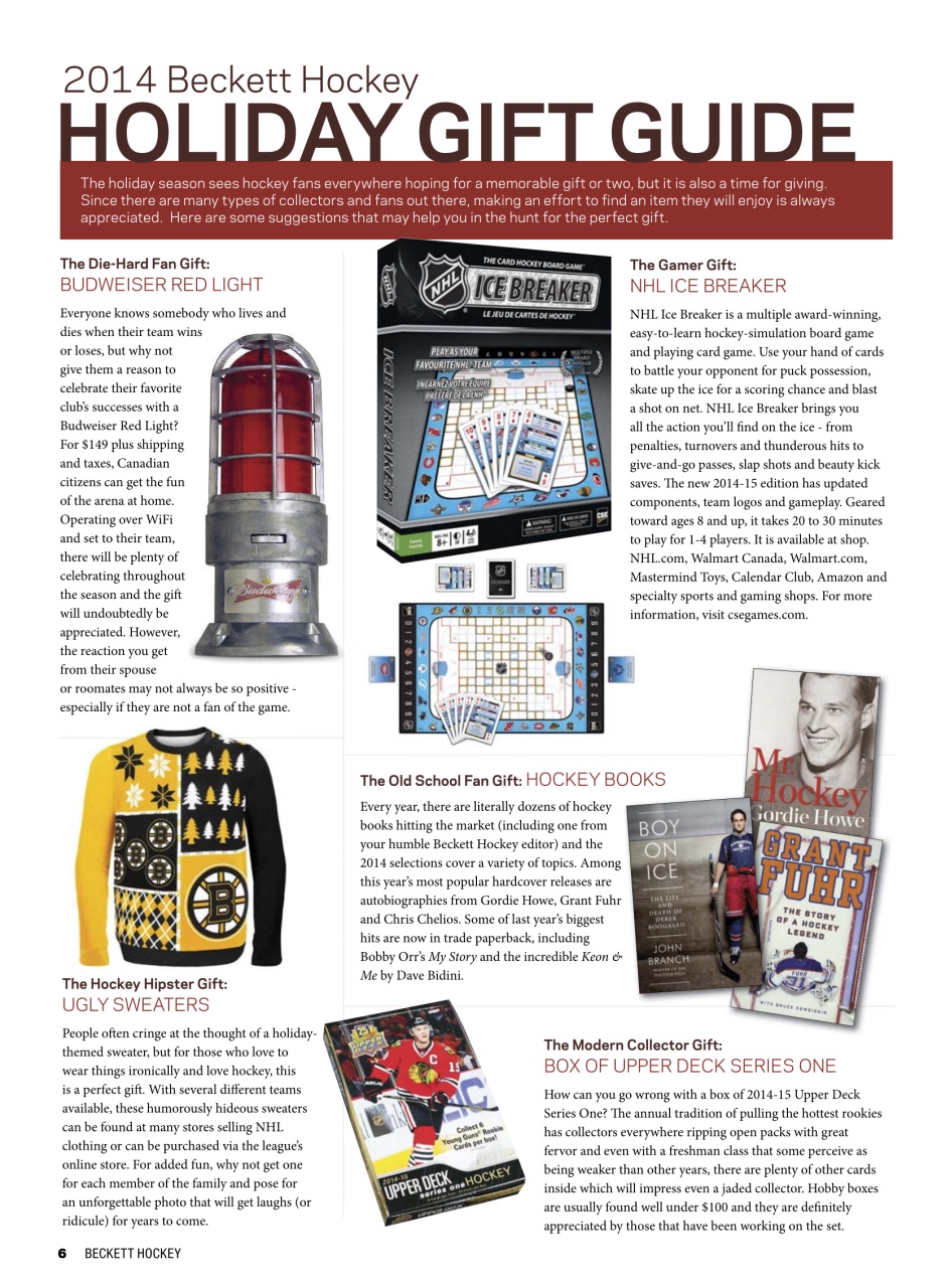 Beckett Hockey Magazine Preview Pages