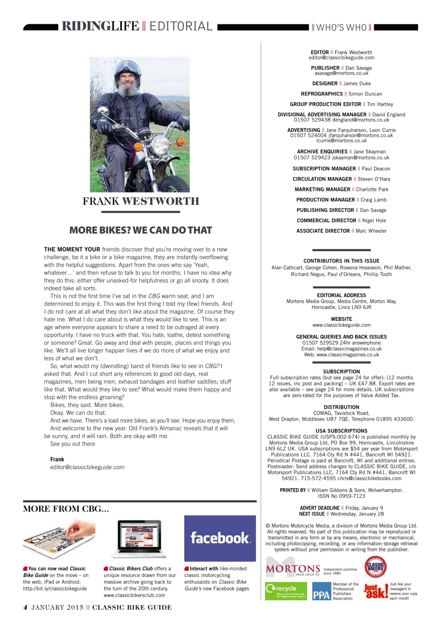 Classic Bike Guide Preview Pages