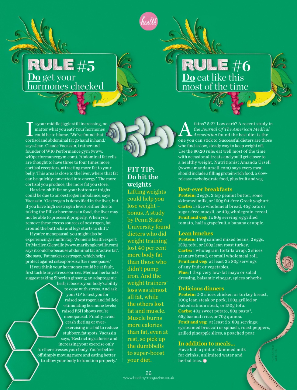 Healthy Magazine Preview Pages