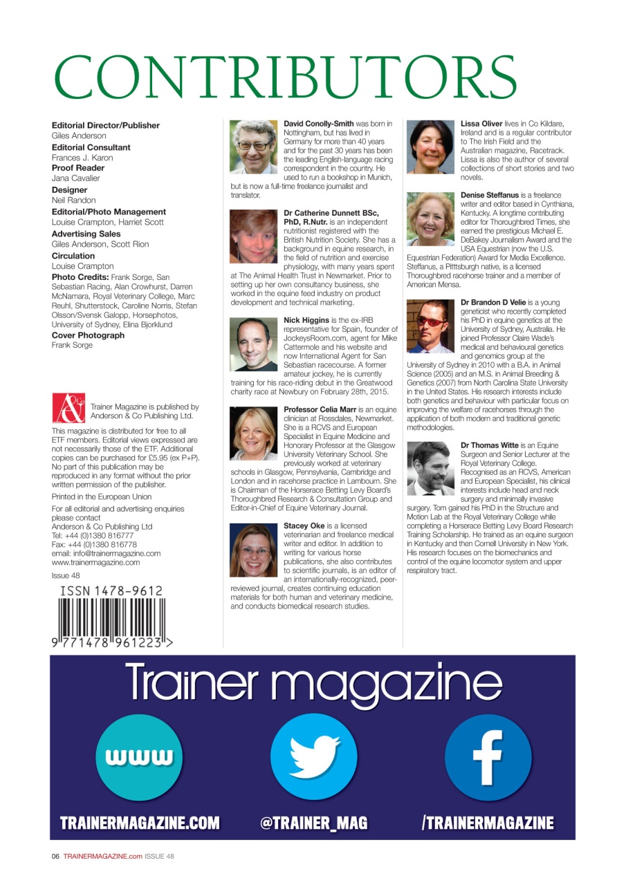 European Trainer Magazine - horse racing Preview Pages