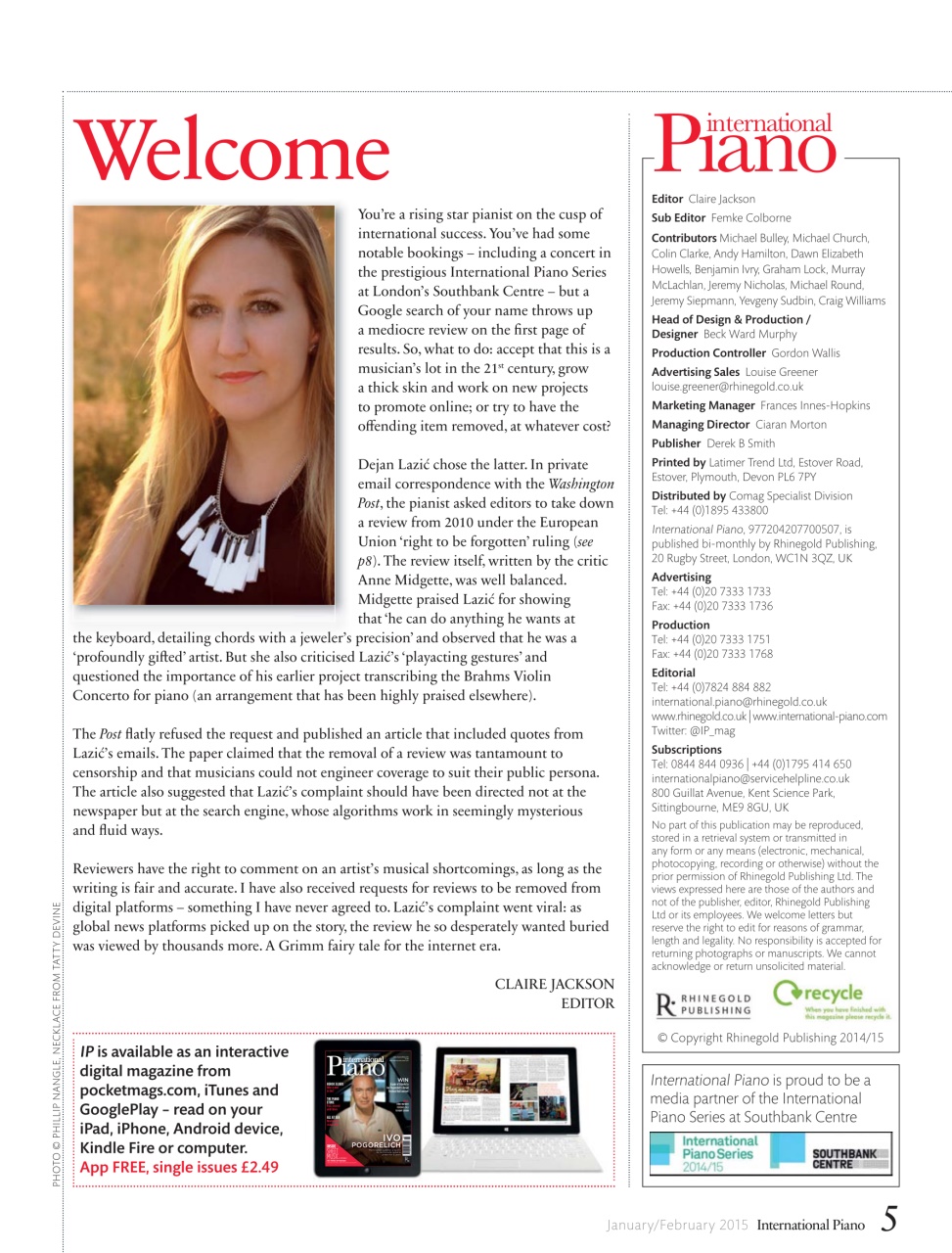 International Piano Preview Pages