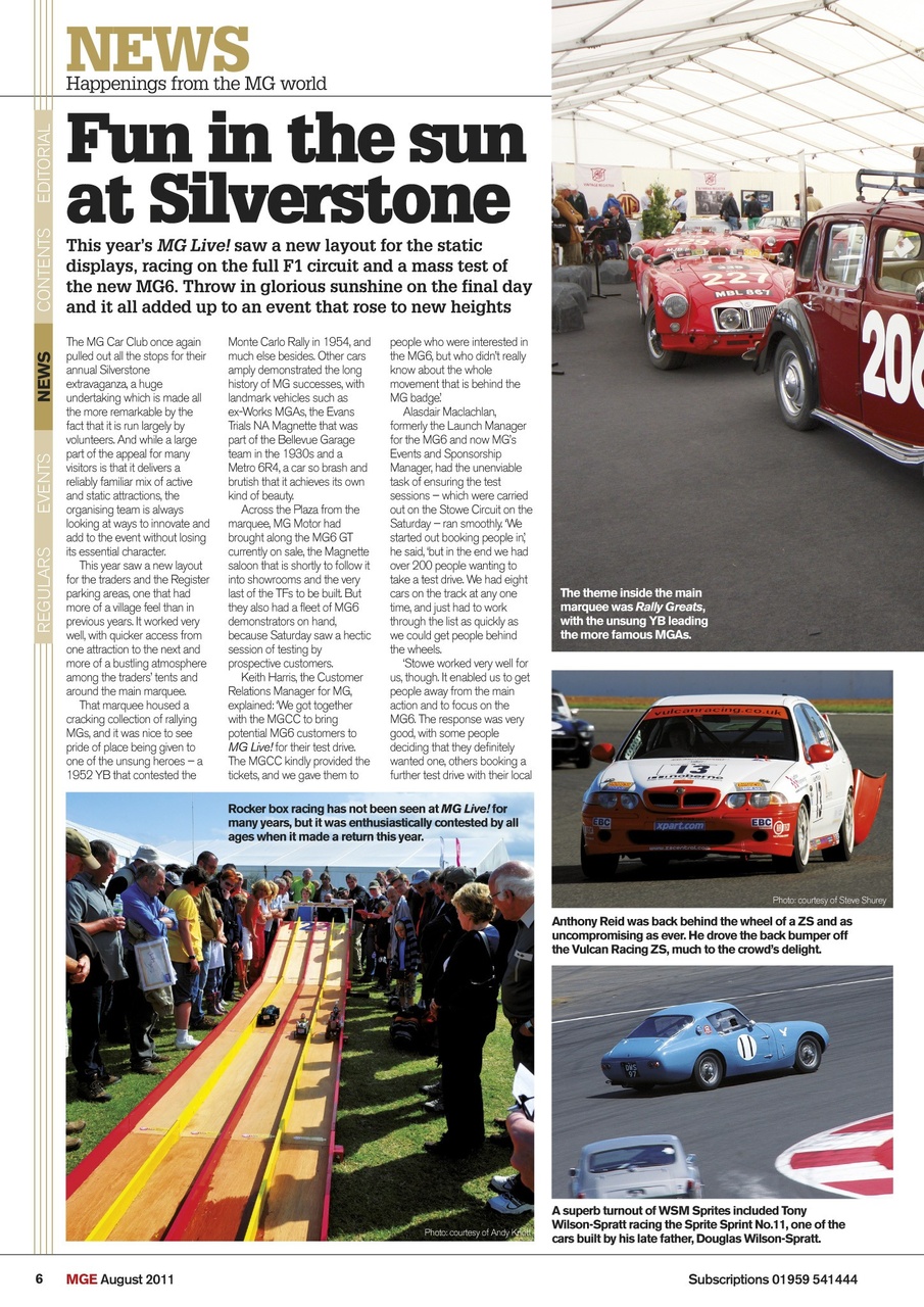 MG Enthusiast Preview Pages