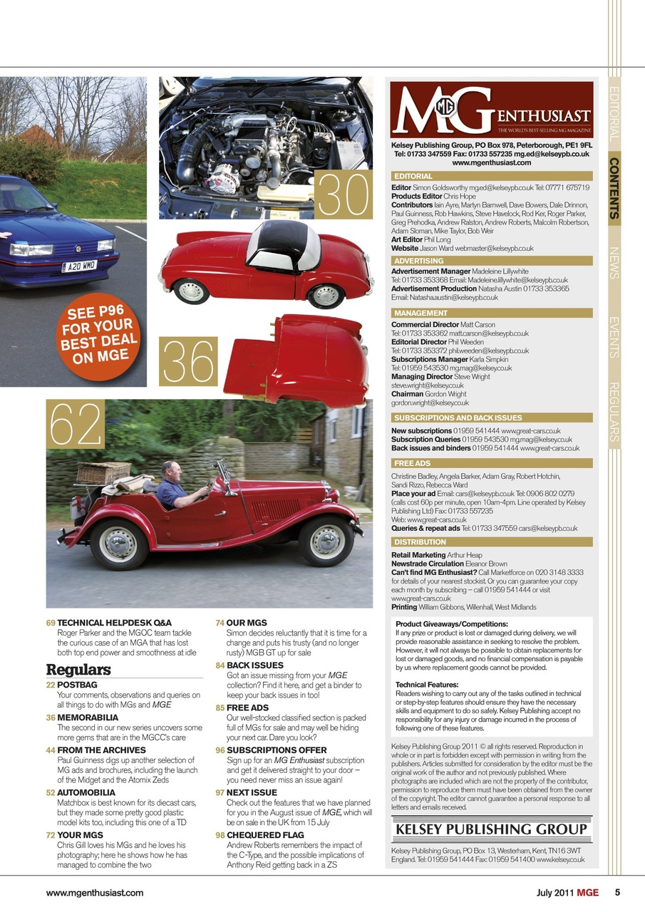 MG Enthusiast Preview Pages