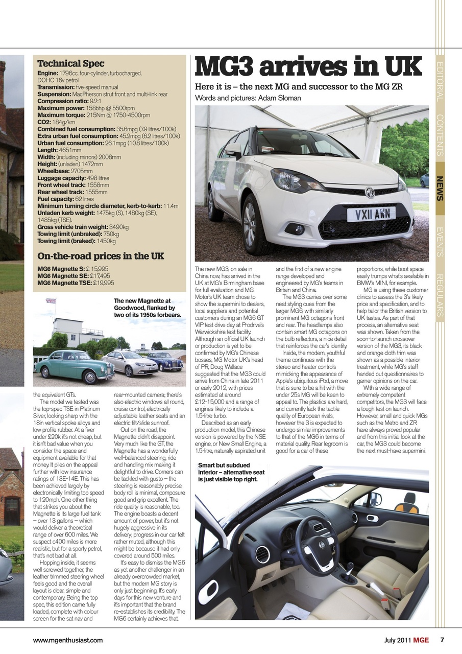 MG Enthusiast Preview Pages
