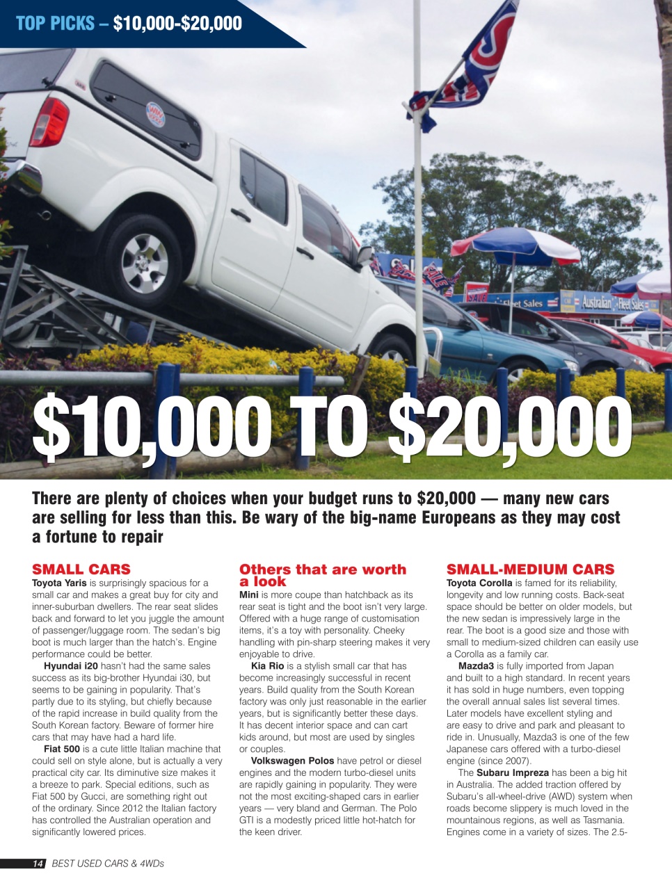 Australia's Best Used Cars and 4WDs Preview Pages