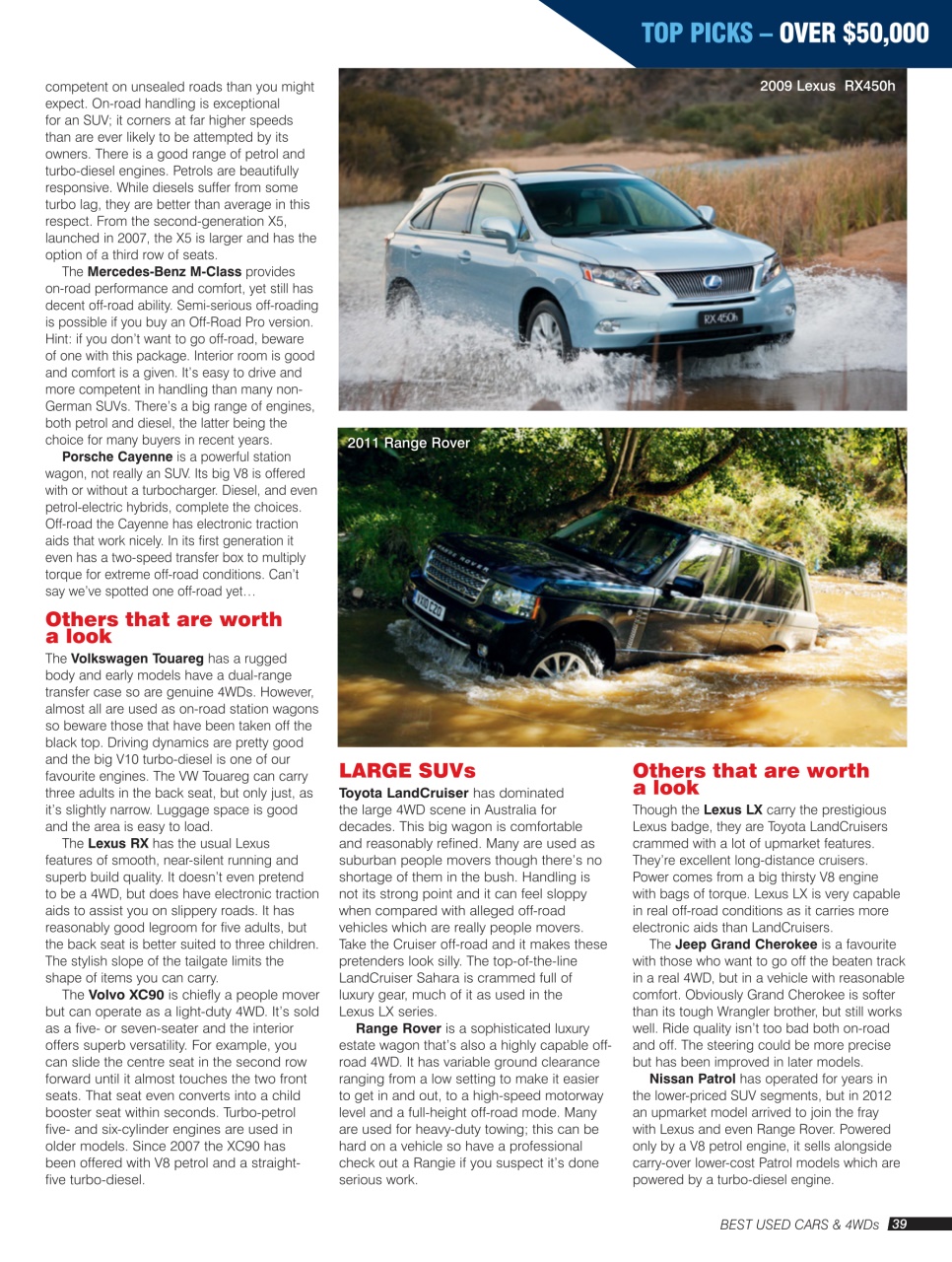 Australia's Best Used Cars and 4WDs Preview Pages