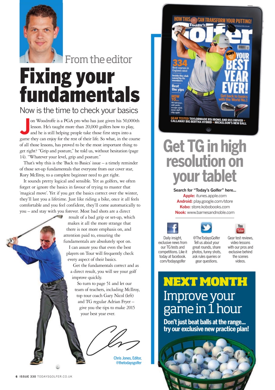 Today's Golfer Preview Pages