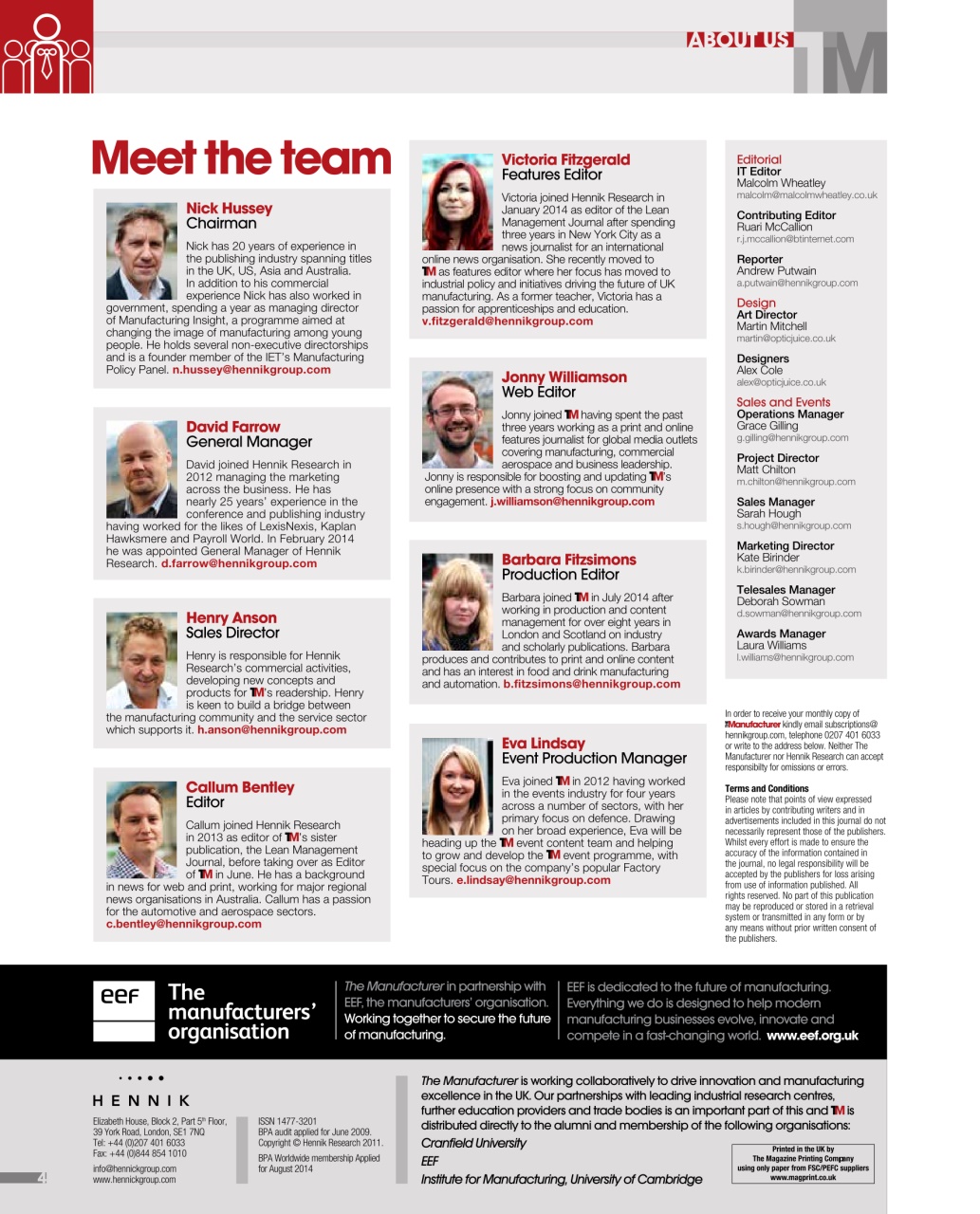 The Manufacturer Preview Pages
