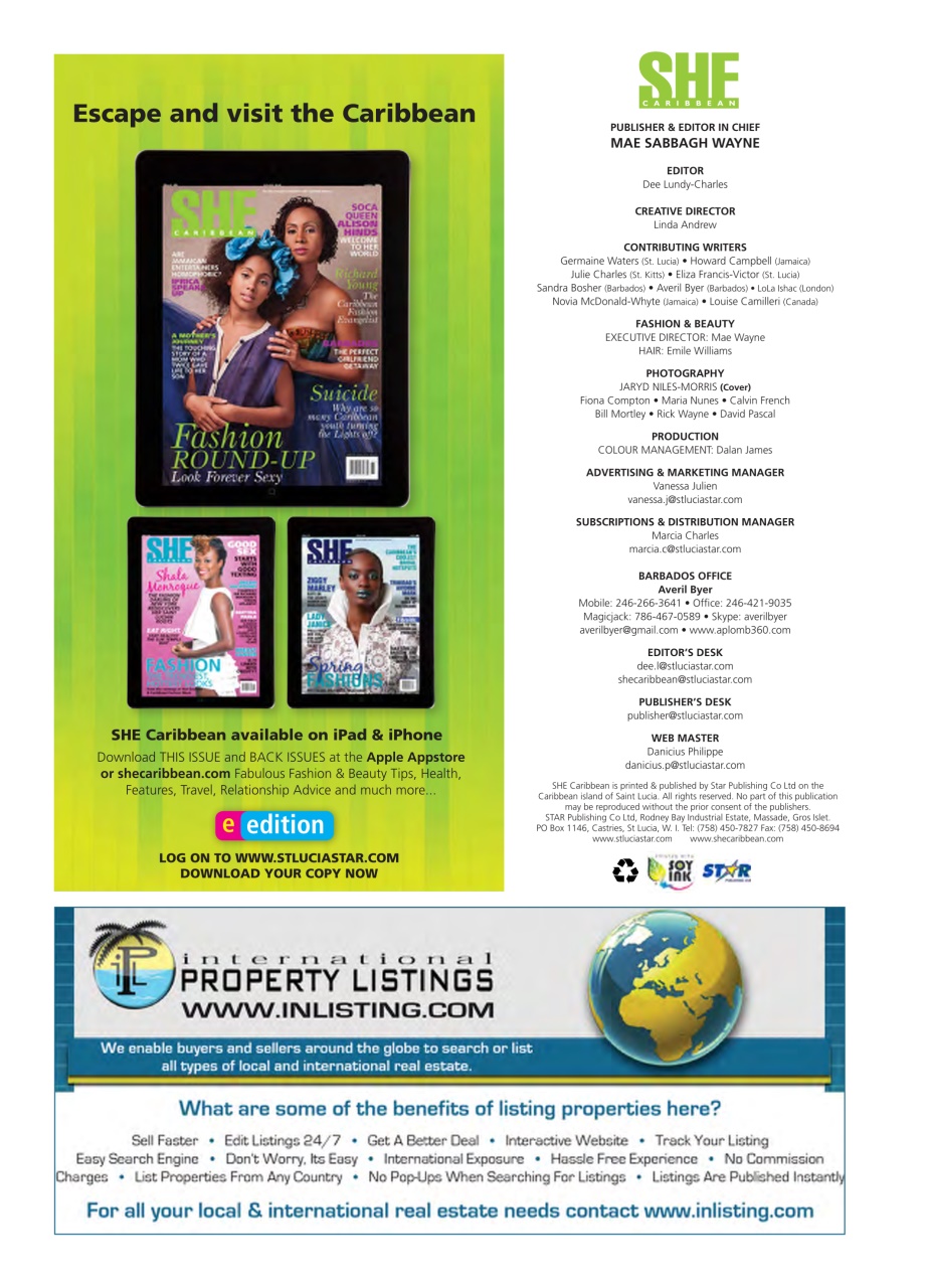 She Caribbean Preview Pages