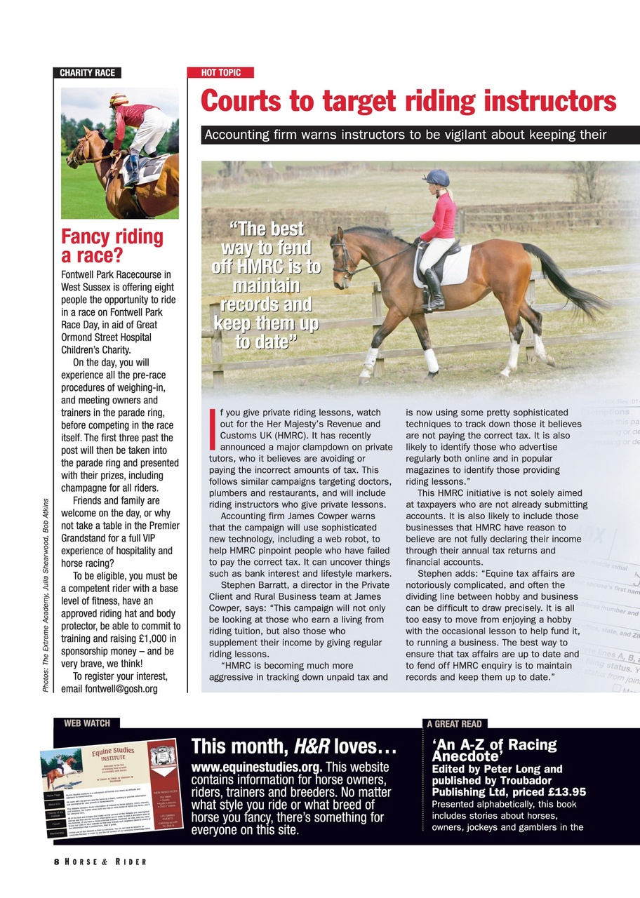 Horse&Rider Magazine - UK equestrian magazine for Horse and Rider Preview Pages