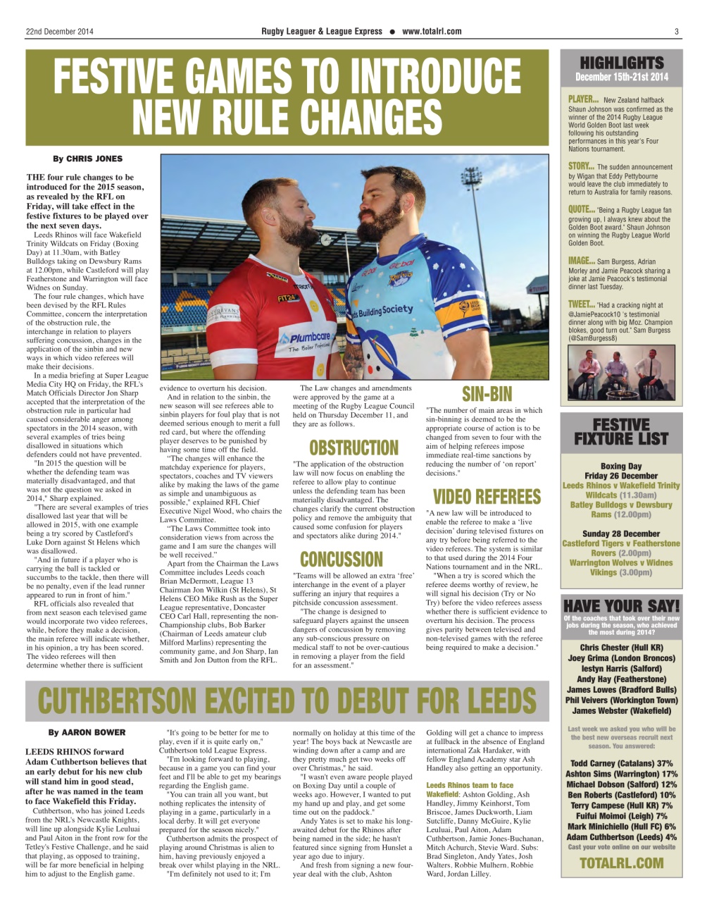 League Express Preview Pages
