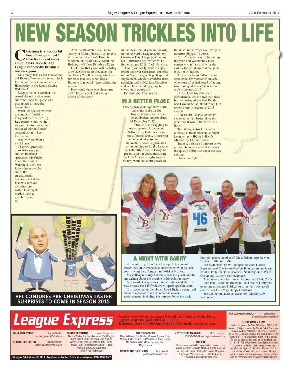 League Express Preview Pages