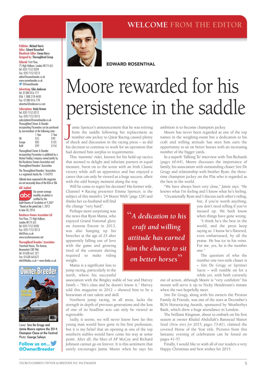 The Owner Breeder Preview Pages