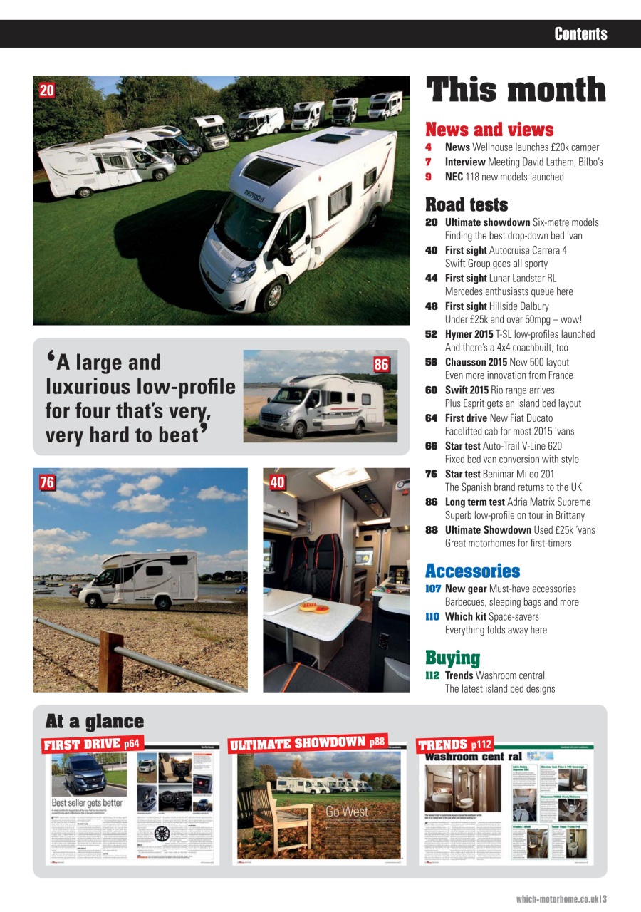 What Motorhome magazine Preview Pages