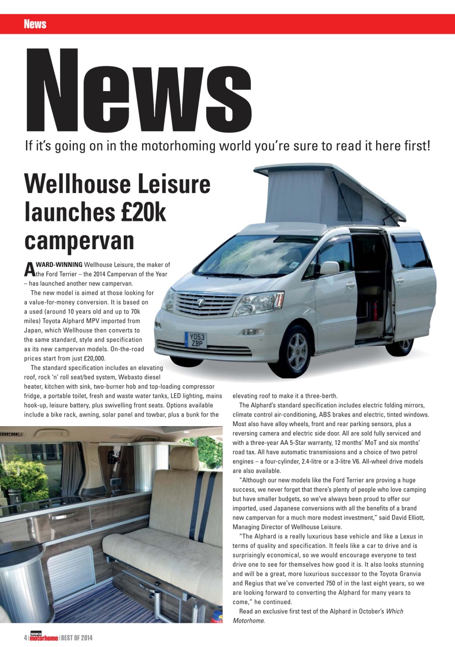 What Motorhome magazine Preview Pages