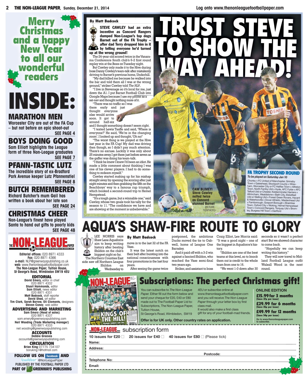 The Non-League Football Paper Preview Pages