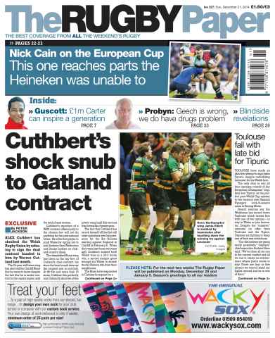 The Rugby Paper issue 21st December 2014