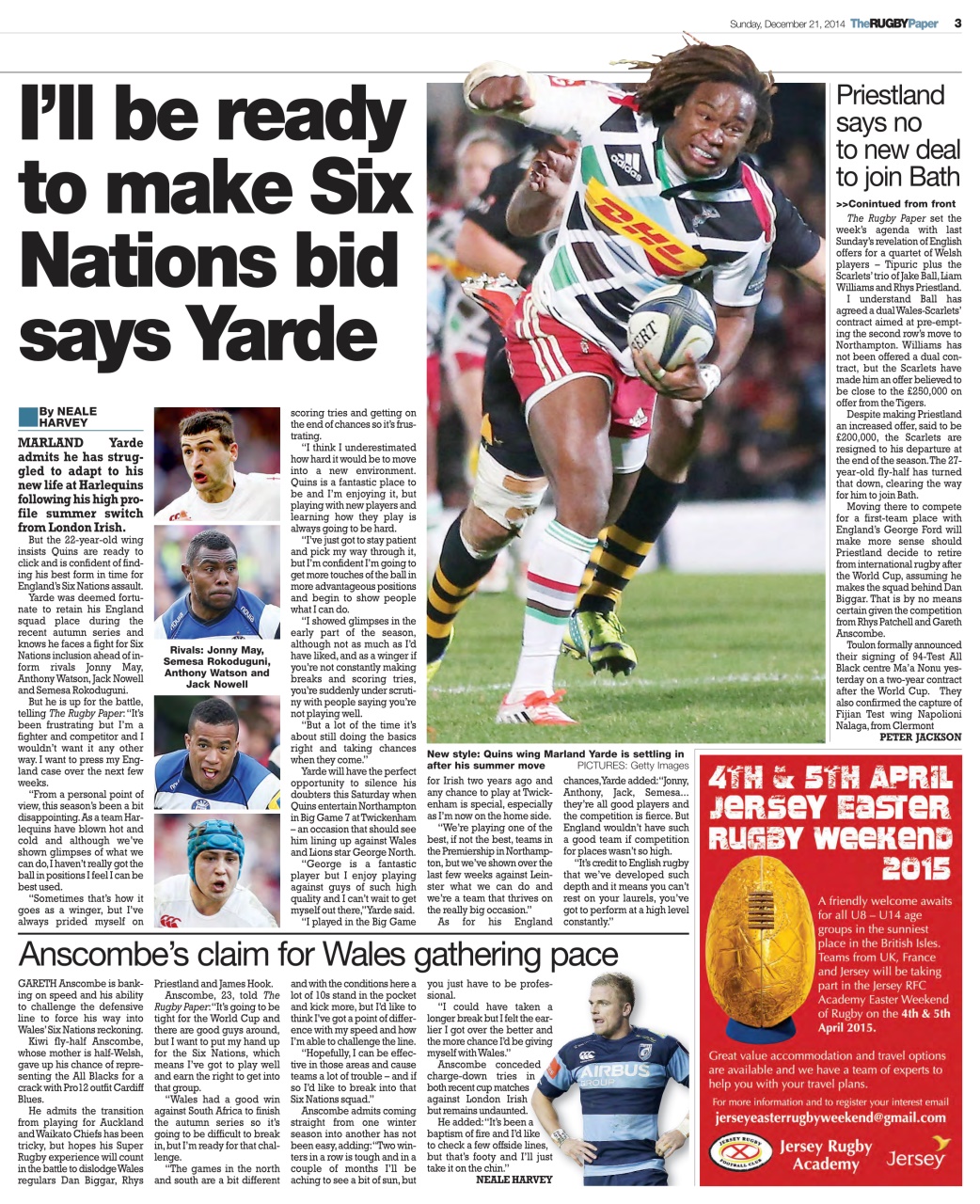 The Rugby Paper Preview Pages