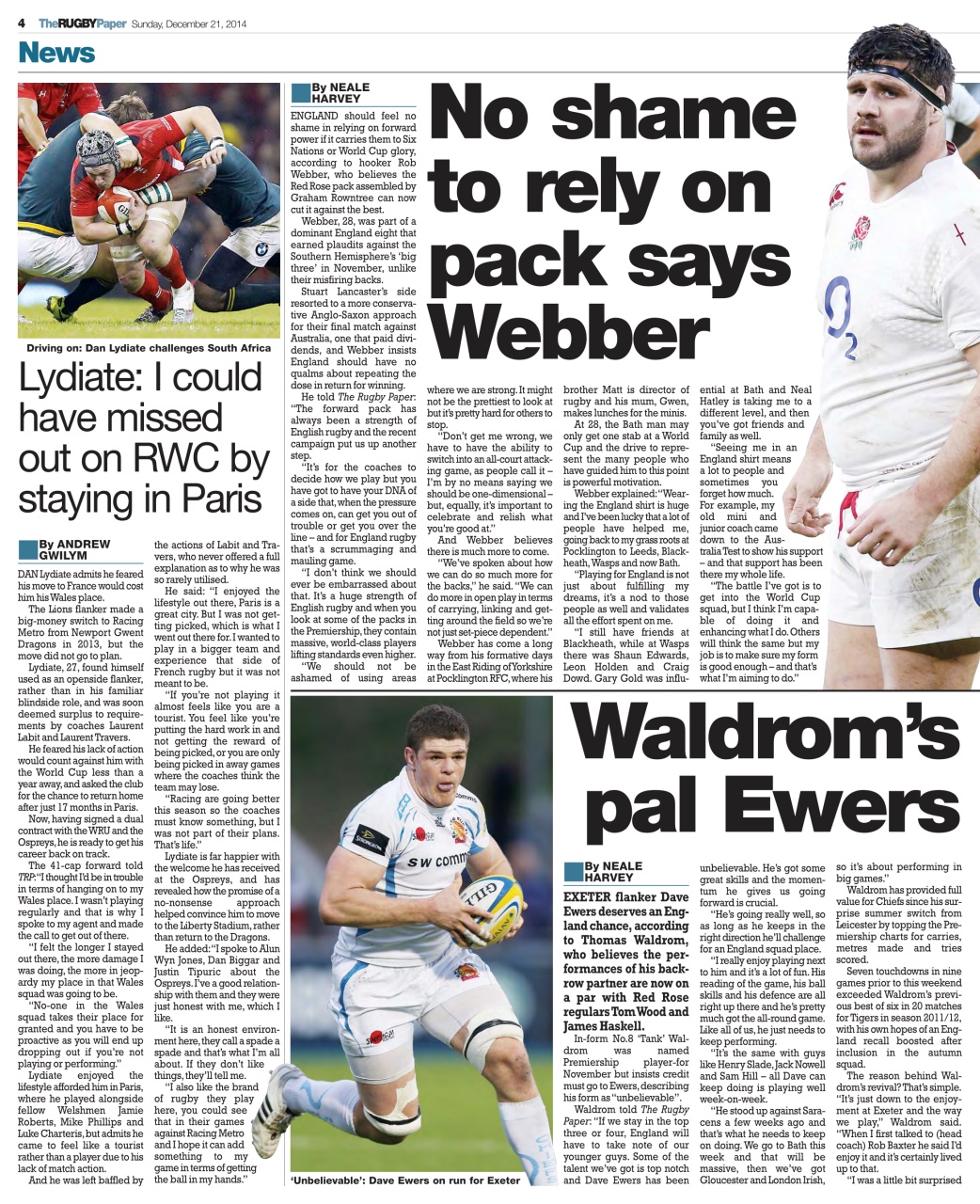 The Rugby Paper Preview Pages