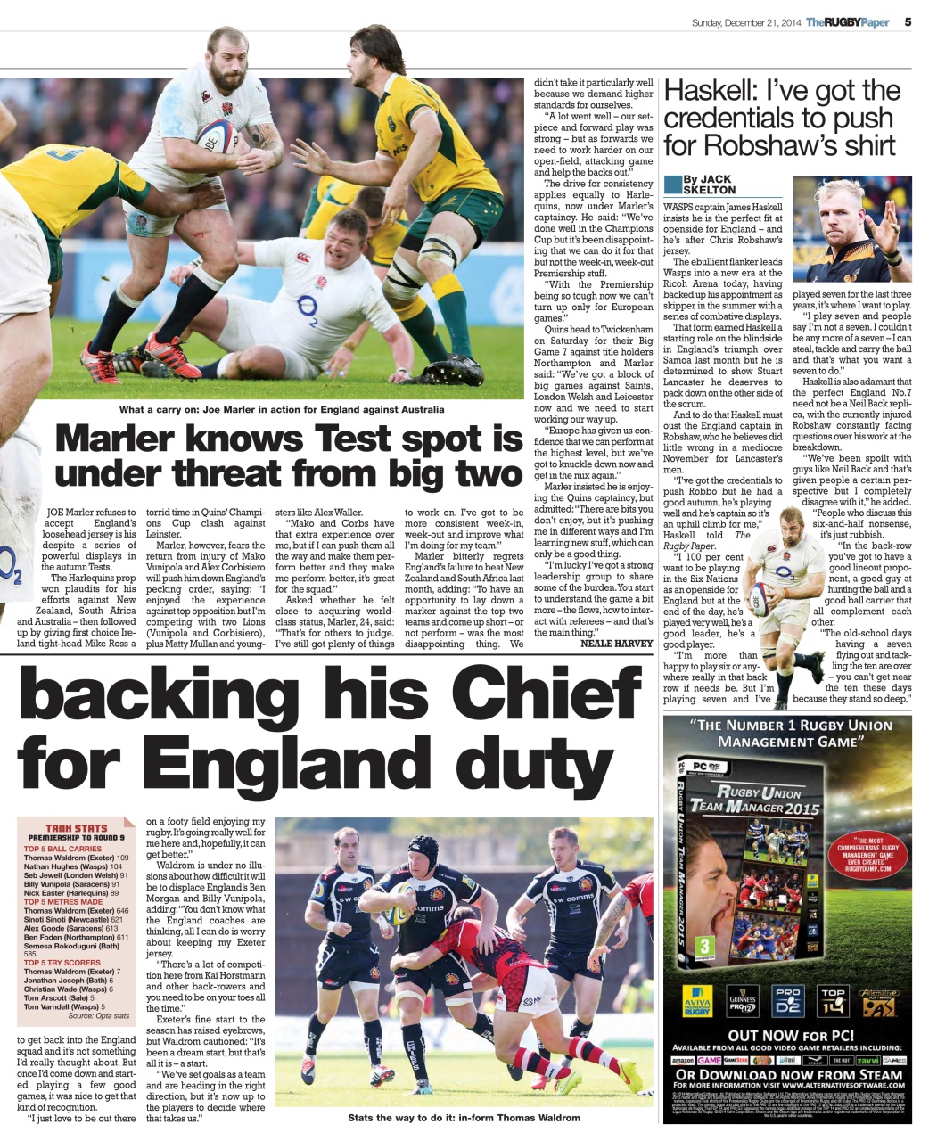 The Rugby Paper Preview Pages