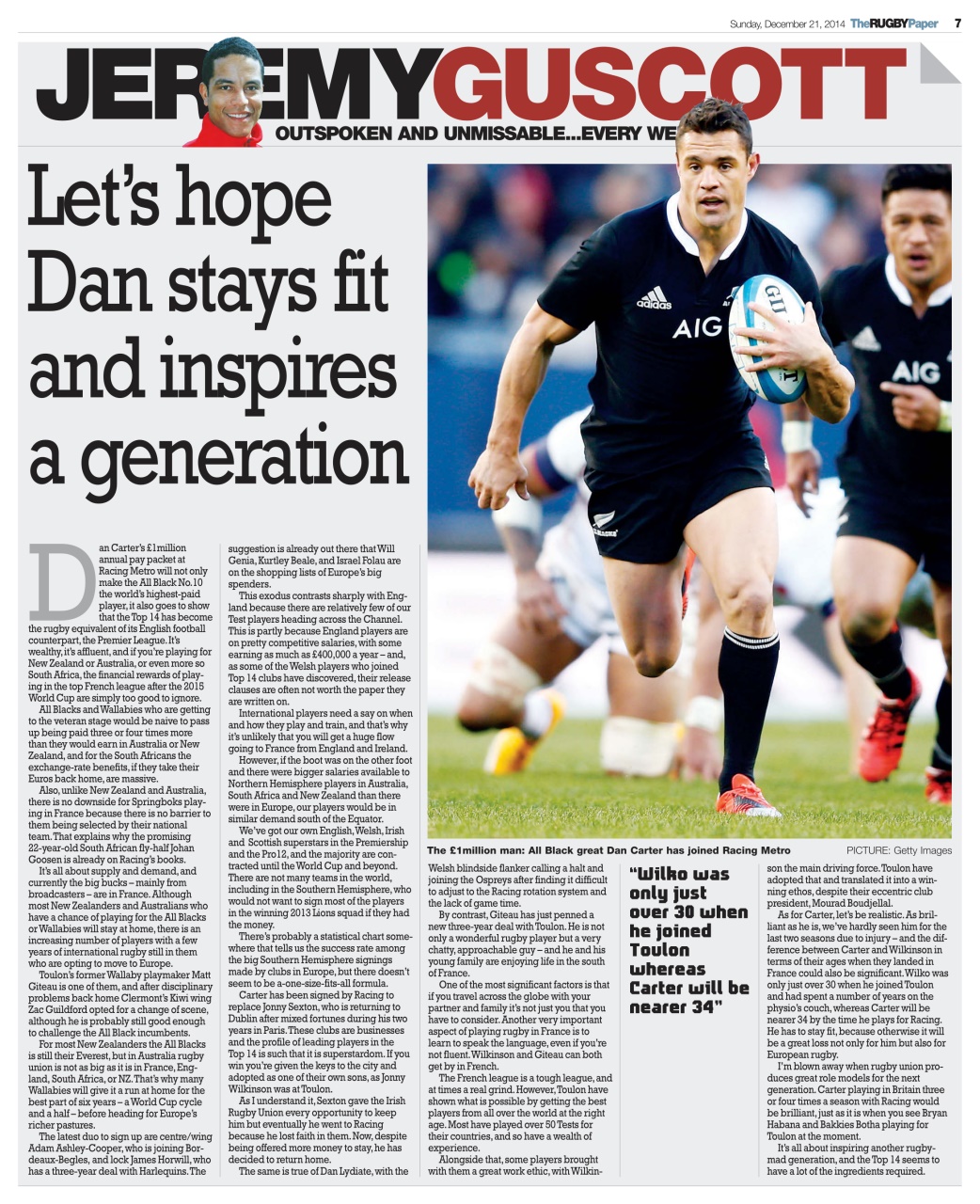 The Rugby Paper Preview Pages