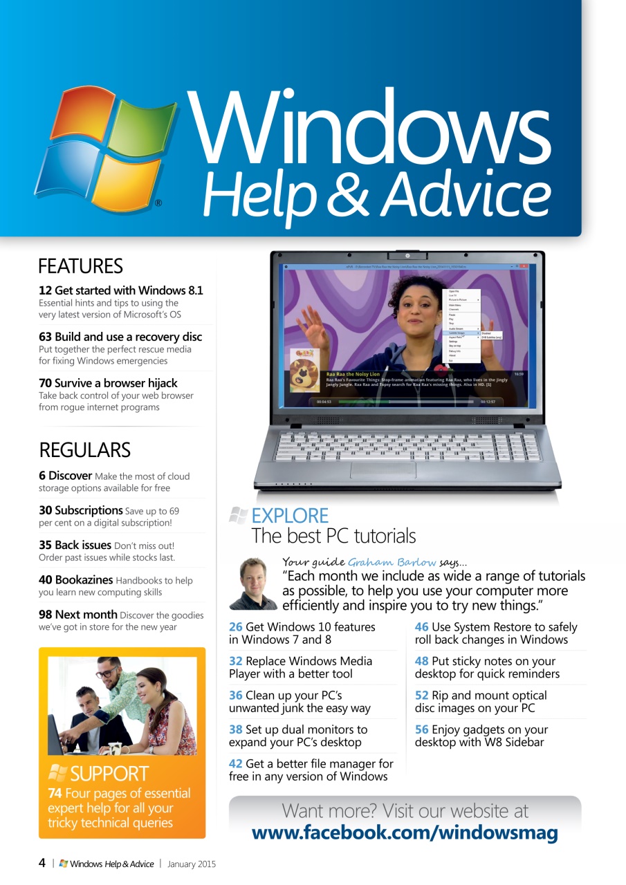 Windows Help & Advice Preview Pages