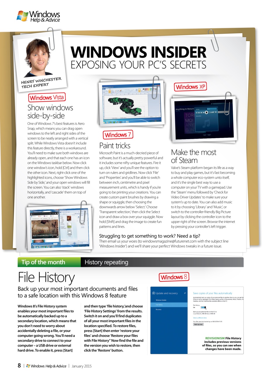 Windows Help & Advice Preview Pages