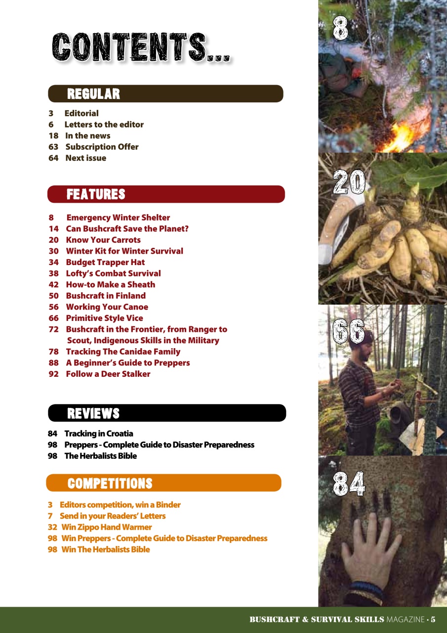 Bushcraft & Survival Skills Magazine Preview Pages