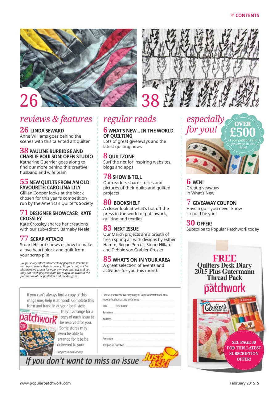 Popular Patchwork Magazine Preview Pages