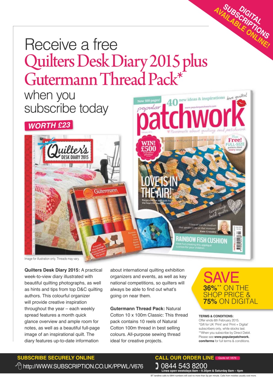 Popular Patchwork Magazine Preview Pages